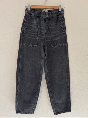 Madewell Charcoal Barrel Cropped Pants